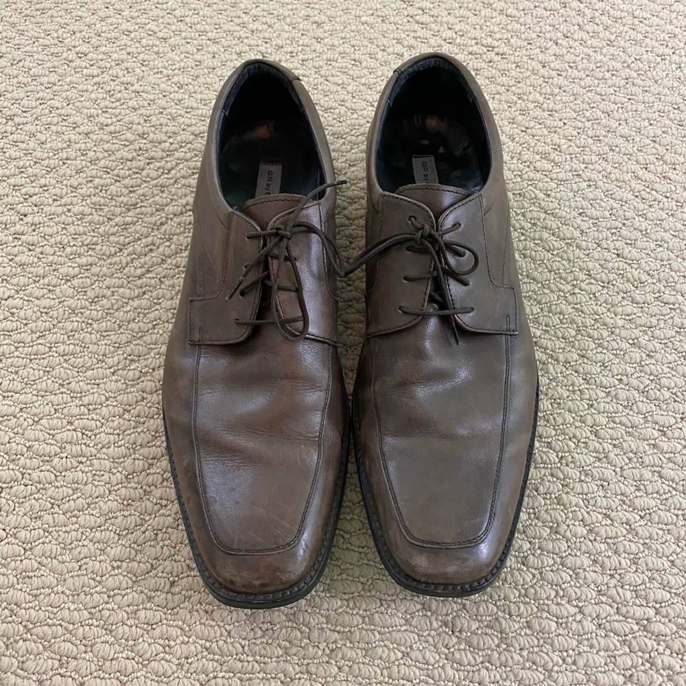 Brown Leather Lace Up Gordon Rush Dress Shoes